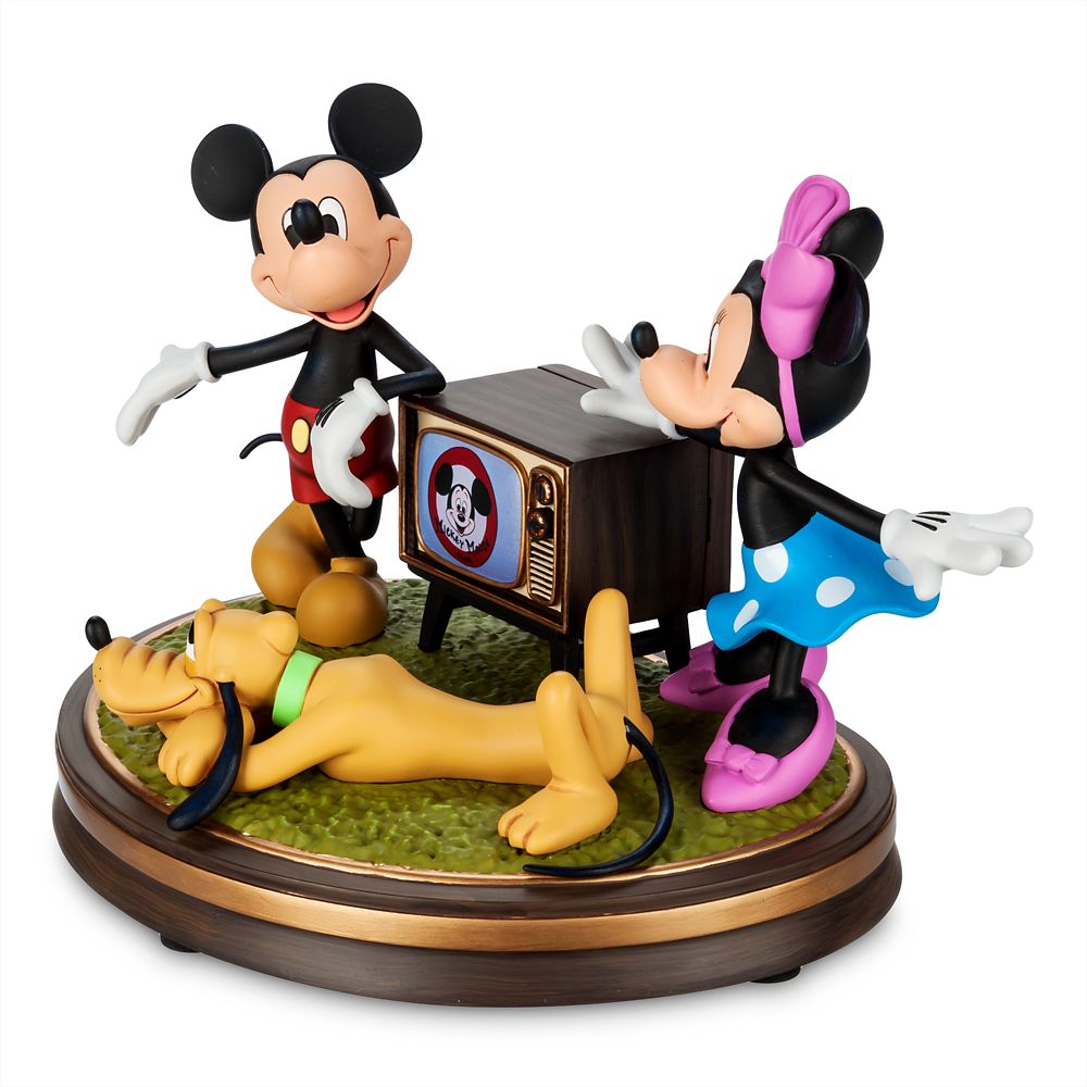 Mickey and Minnie Mouse with Pluto Light-Up Musical Figure – Disney100