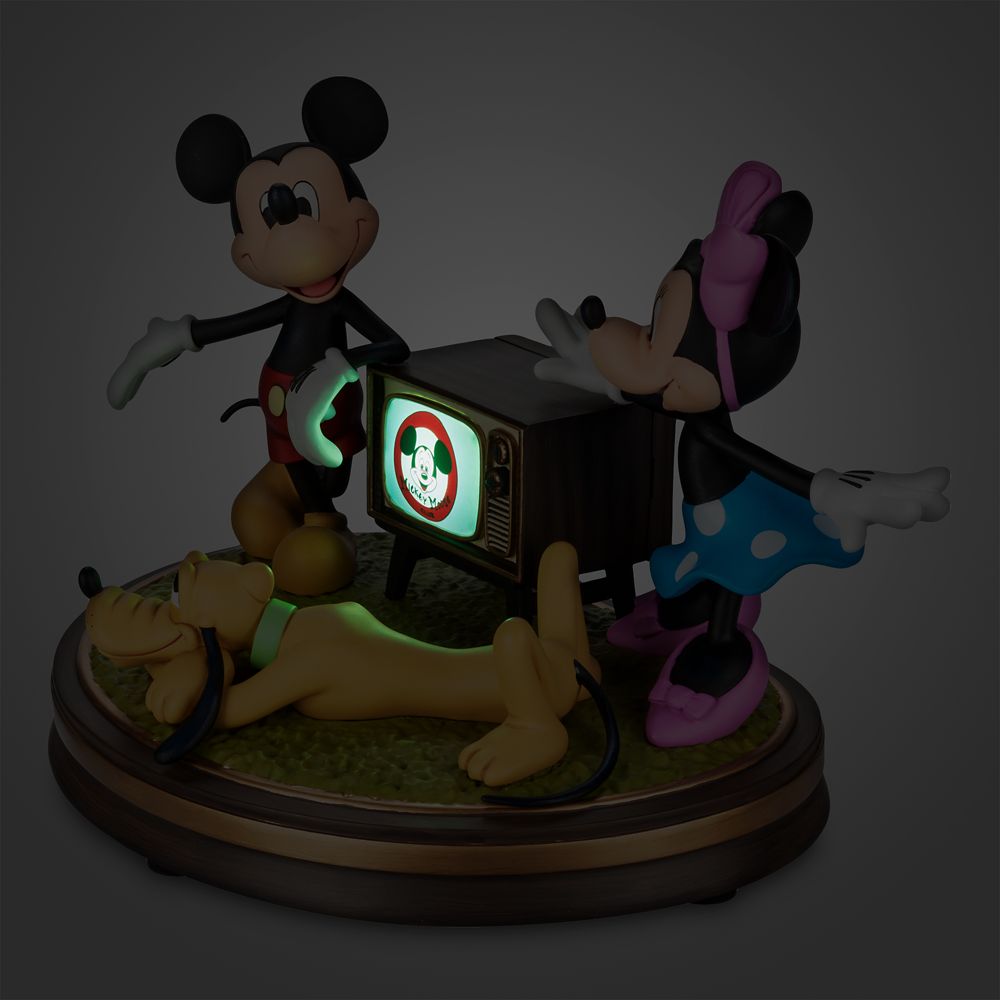 Mickey and Minnie Mouse with Pluto Light-Up Musical Figure – Disney100