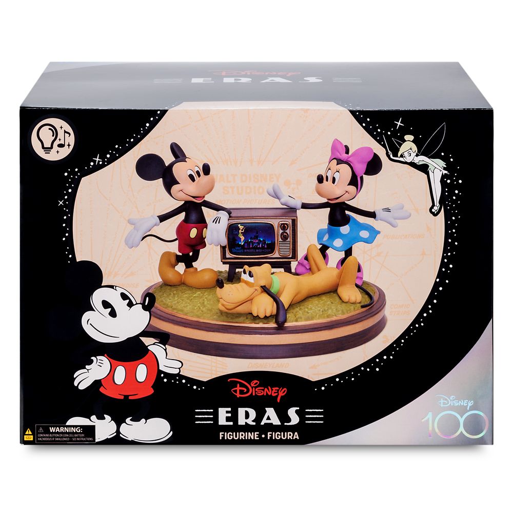 Mickey and Minnie Mouse with Pluto Light-Up Musical Figure – Disney100