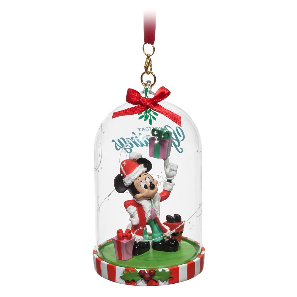 Santa Mickey Mouse Glass Dome Sketchbook Ornament Official shopDisney