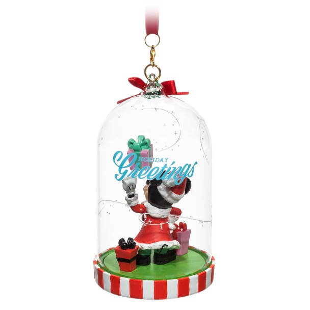 Santa Mickey Mouse Glass Dome Sketchbook Ornament