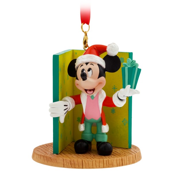 Disney Sketchbook Ornament Set - Santa Mickey Mouse and Friends - 5 Pcs