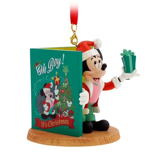 Santa Mickey Mouse Christmas Card Sketchbook Ornament
