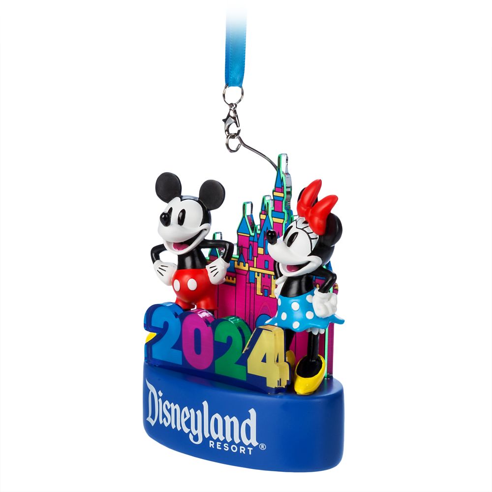 Mickey Mouse and Minnie Mouse Light-Up Figural Ornament – Disneyland 2024