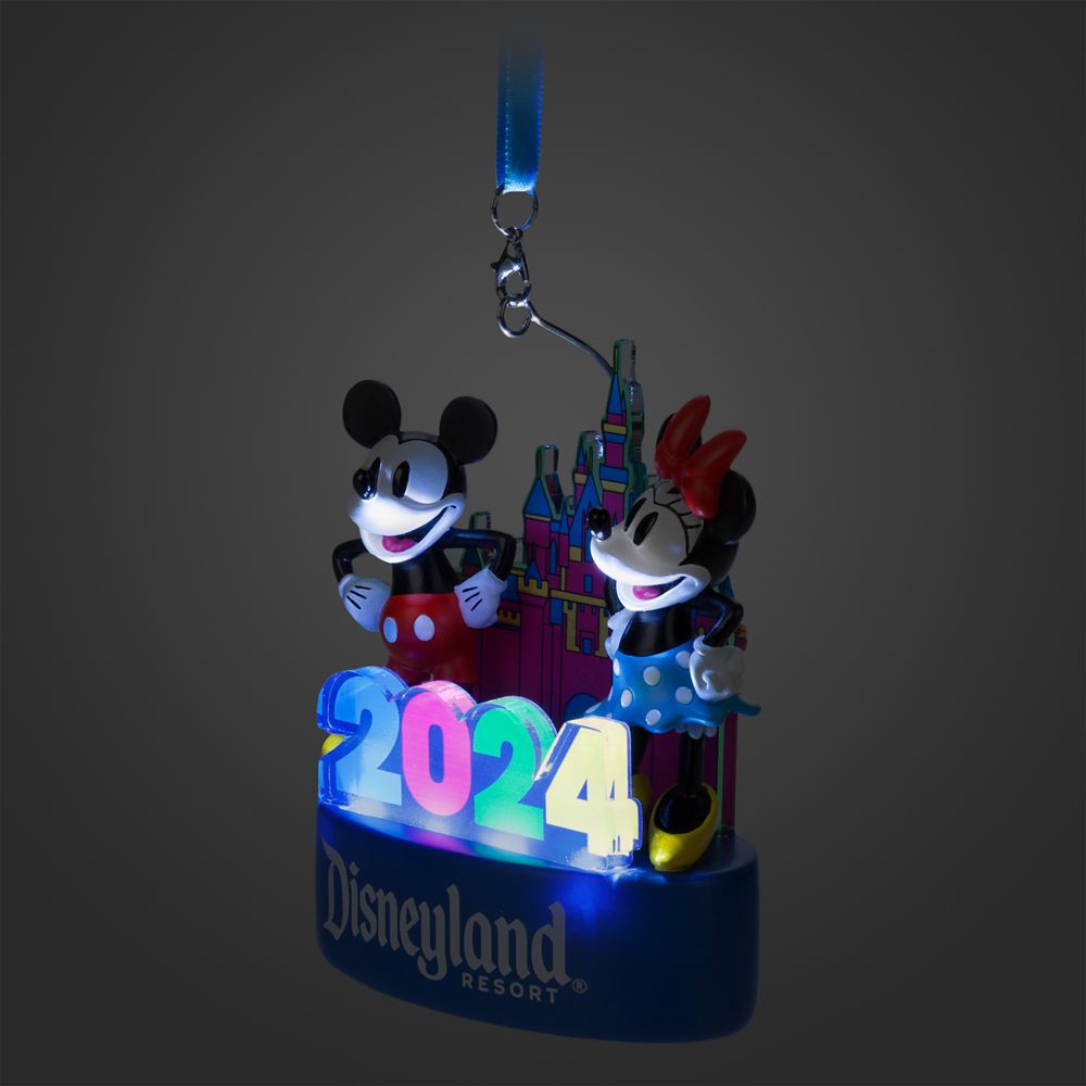 Mickey Mouse and Minnie Mouse Light-Up Figural Ornament – Disneyland 2024
