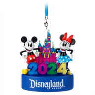 Mickey Mouse and Minnie Mouse Light-Up Figural Ornament – Disneyland 2024