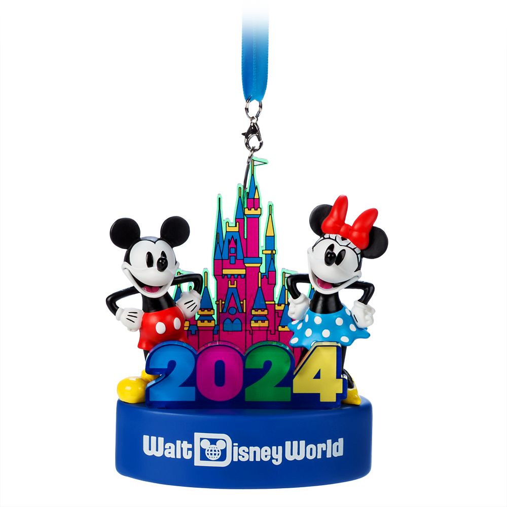 Mickey and Minnie Mouse Light-Up Figural Ornament – Walt Disney World 2024 here now