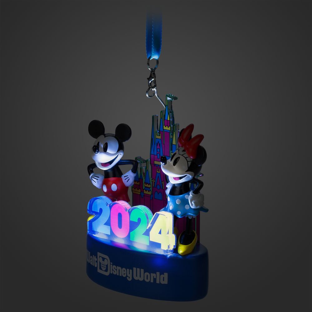 Mickey and Minnie Mouse Light-Up Figural Ornament – Walt Disney World 2024