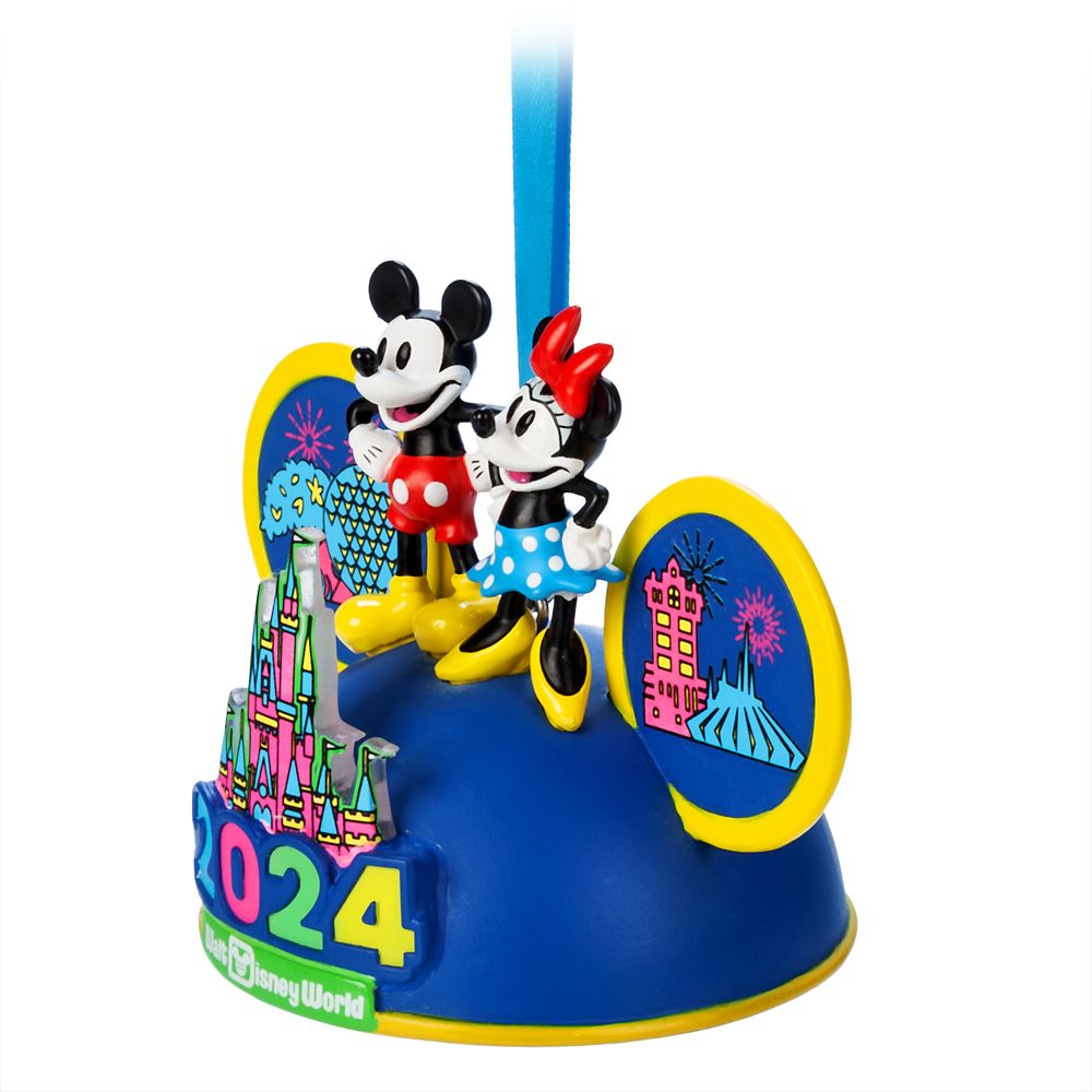 Mickey and Minnie Mouse Light-Up Ear Hat Ornament – Walt Disney World 2024