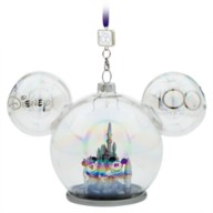 Mickey and Minnie Mouse Glass Sketchbook Ornament – Walt Disney World – Disney100