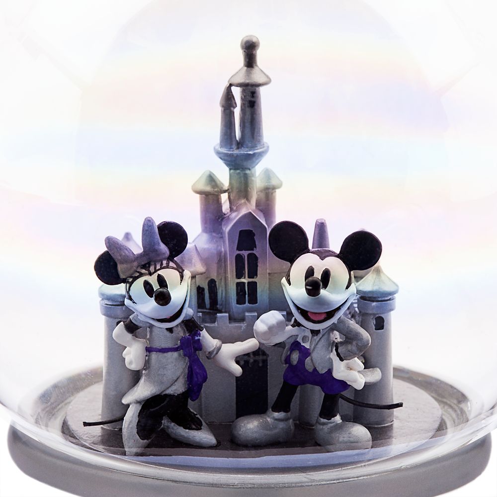 Mickey and Minnie Mouse Glass Sketchbook Ornament &ndash; Disneyland &ndash; Disney100
