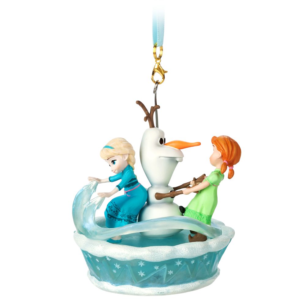 Anna, Elsa and Olaf Singing Living Magic Sketchbook Ornament Frozen Official shopDisney