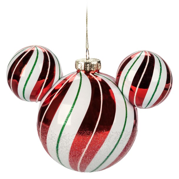 Mickey Mouse Icon Glass Ball Sketchbook Ornament – Peppermint