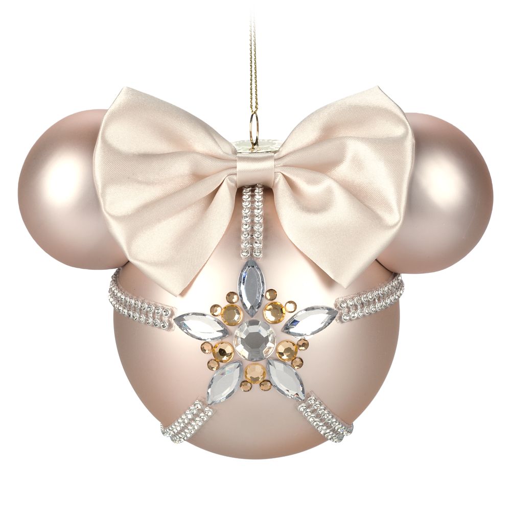 Minnie Mouse Icon Glass Ball Sketchbook Ornament – Rose Gold&Gems