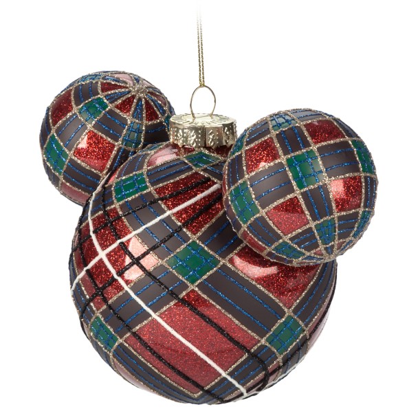 Mickey Mouse Icon Glass Ball Sketchbook Ornament – Plaid