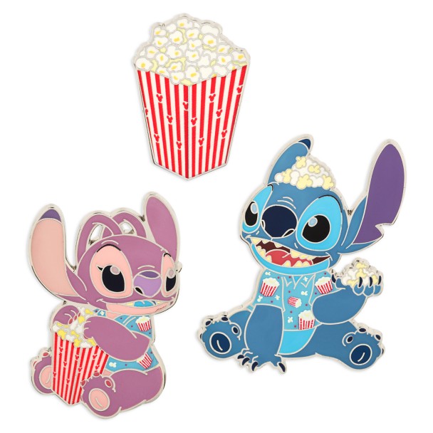 Stitch Attacks Snacks Pin Set – Popcorn – February – Limited Release