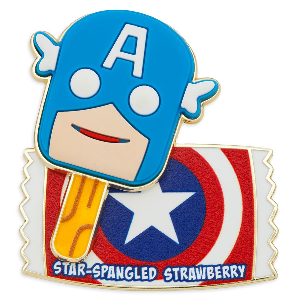 Captain America Star-Spangled Strawberry Superpower Pops Pin – Limited Edition – January