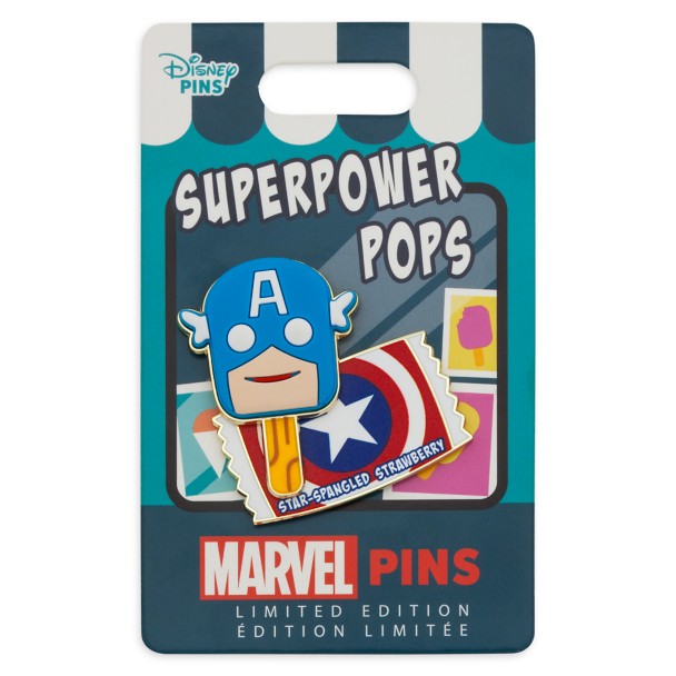 Captain America Star-Spangled Strawberry Superpower Pops Pin – Limited  Edition – January
