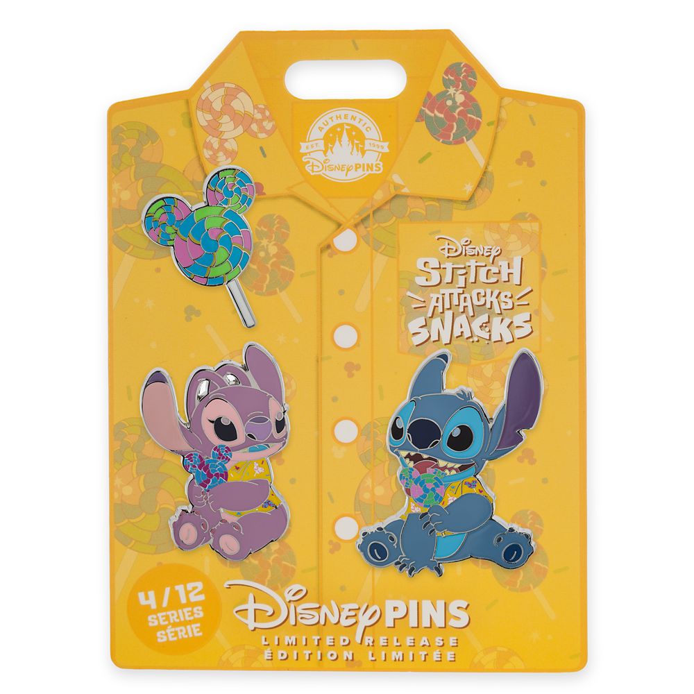 Stitch Attacks Snacks Pin Set &ndash; Lollipop &ndash; April &ndash; Limited Release