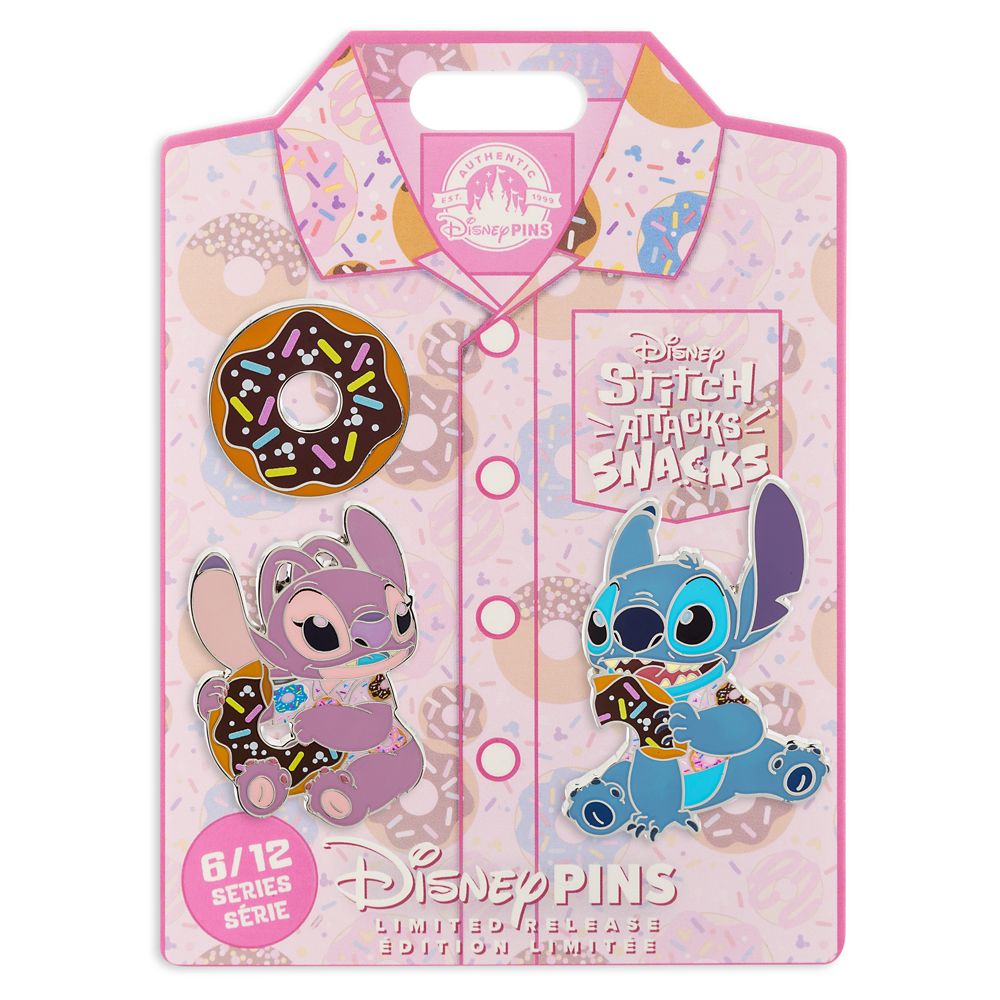 Stitch Attacks Snacks Pin Set &ndash; Donut &ndash; June &ndash; Limited Release