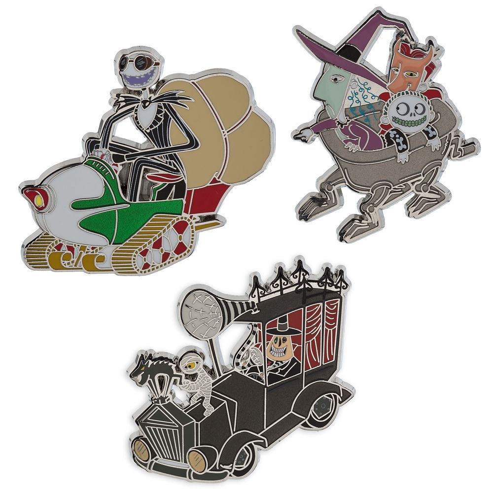 Tim Burtons The Nightmare Before Christmas 30th Anniversary Pin Set  3-Pc.  Limited Edition Official shopDisney