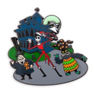 Jack Skellington and Friends Glow-in-the-Dark Mini Jumbo Pin – Haunted Mansion Holiday – Limited Edition