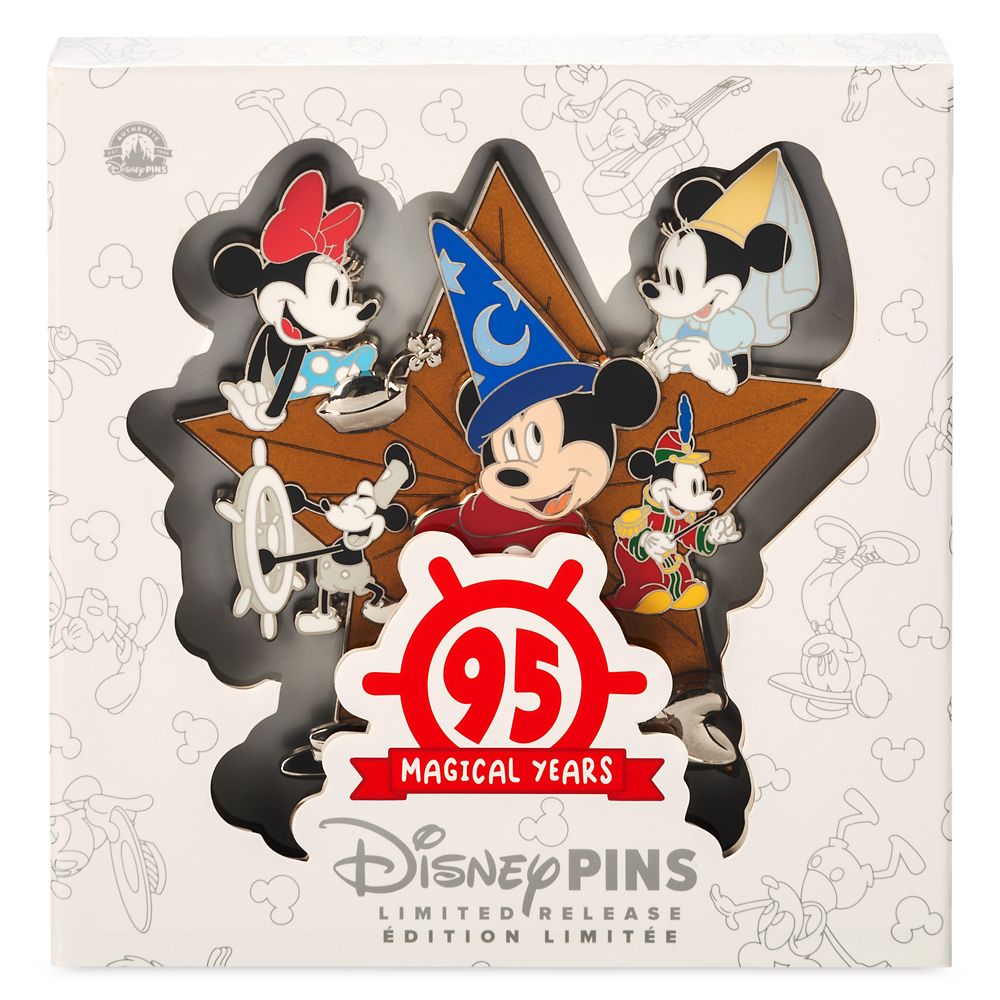 Mickey Mouse and Minnie Mouse 95th Anniversary Jumbo Pin – Limited Release