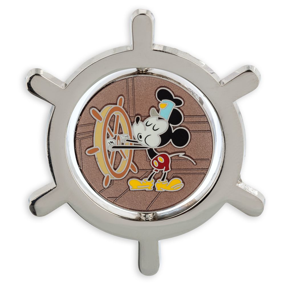 Mickey Mouse 95th Anniversary Spinner Pin – Steamboat Willie – Limited Edition