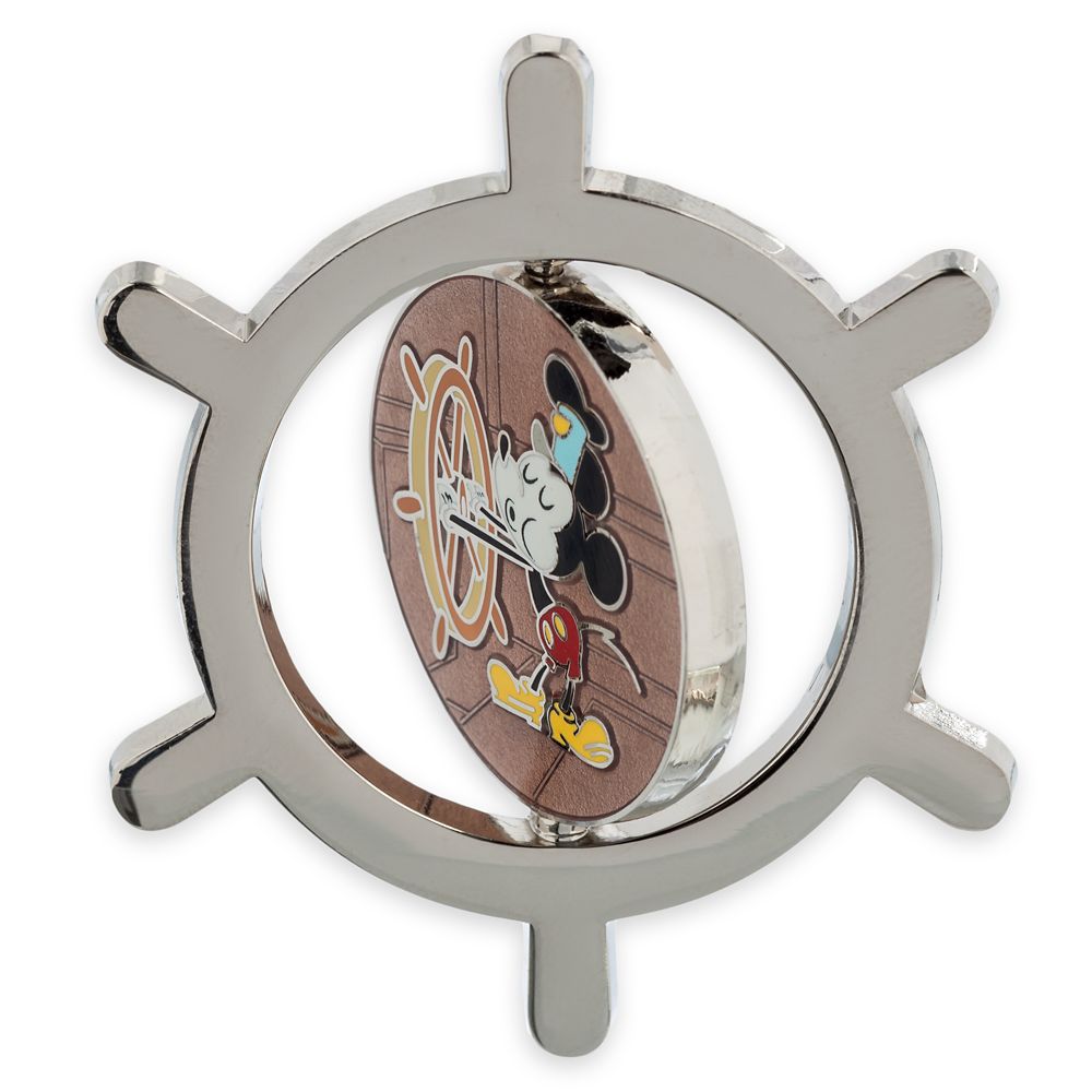 Mickey Mouse 95th Anniversary Spinner Pin – Steamboat Willie – Limited Edition