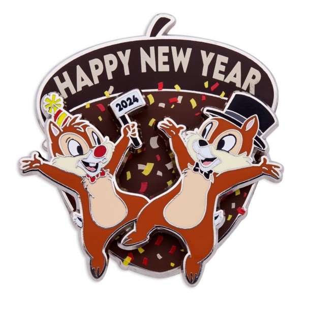 Chip 'n Dale ''Happy New Year 2024'' Pin Limited Release shopDisney