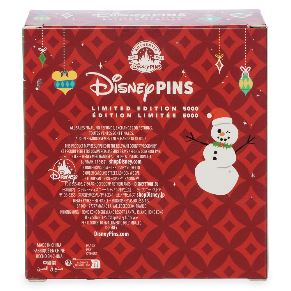 Santa Mickey Mouse and Friends Jumbo Holiday Pin – Limited Edition