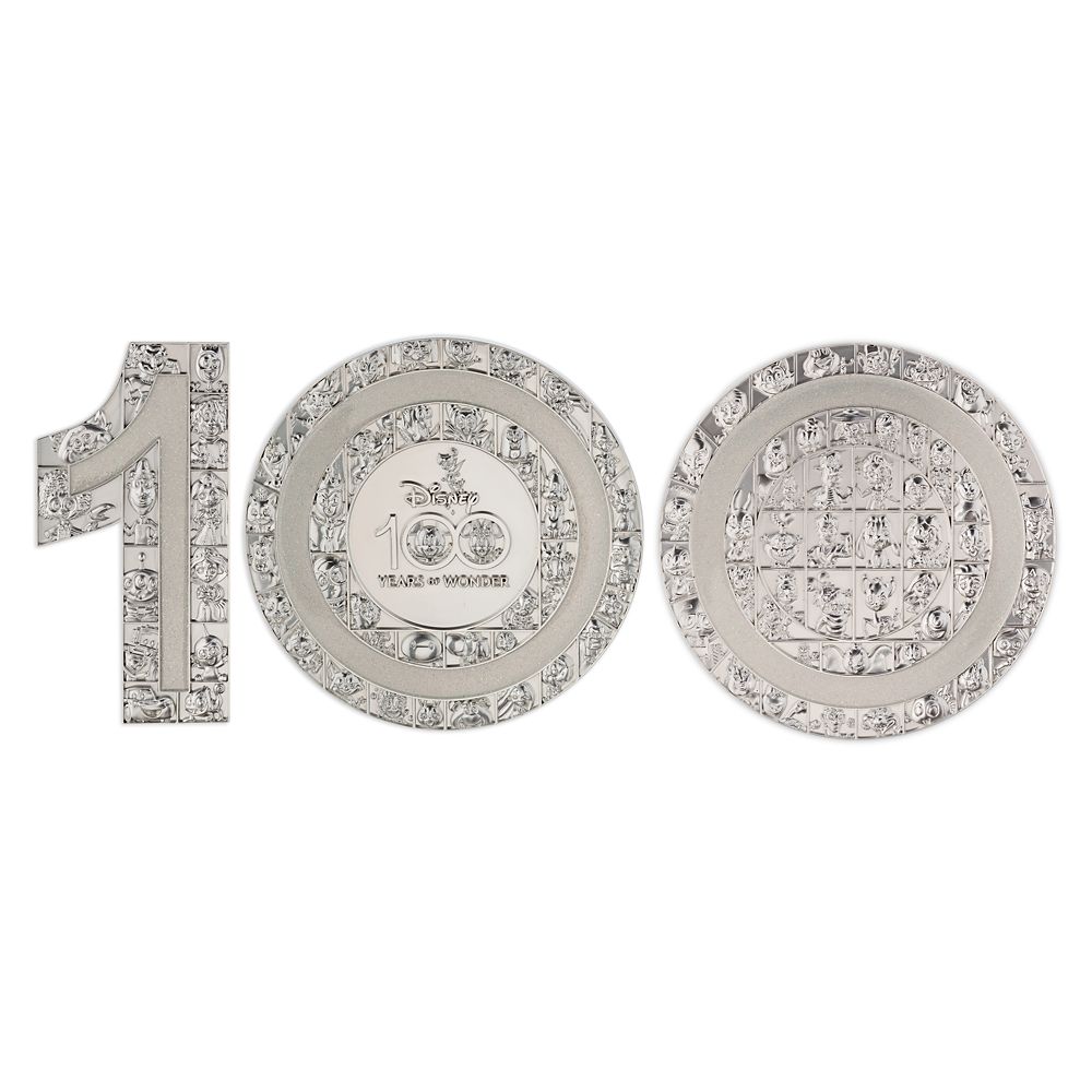 Disney100 Platinum Celebration Finale Jumbo Pin Set  3-Pc.  Limited Edition