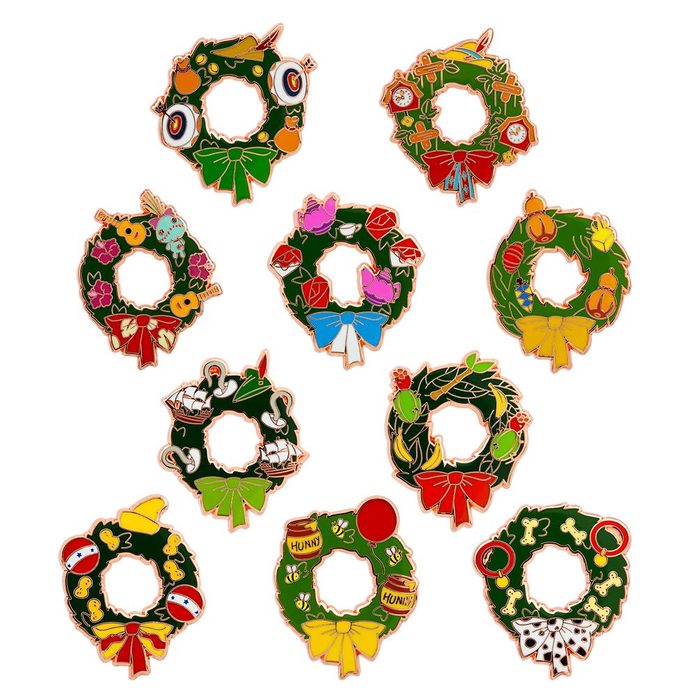 Disney Holiday Wreaths Mystery Pin Blind Pack – 2-Pc. – Buy It Today!