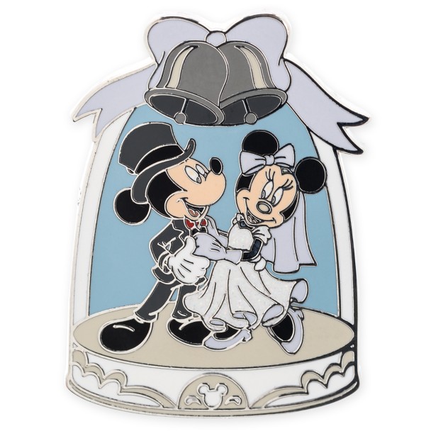 Mickey Mouse and Minnie Mouse Wedding Pin
