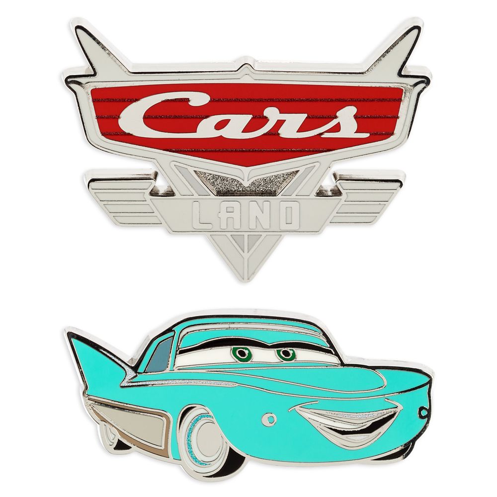 Flo and Cars Land Logo Pin Set