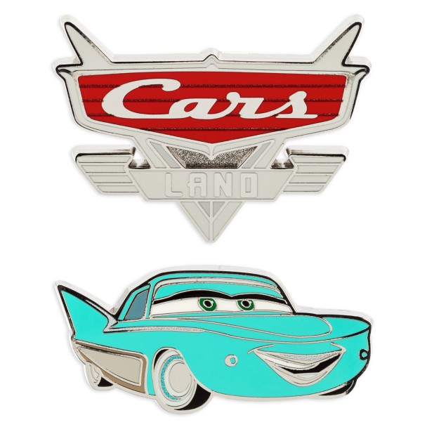 Flo and Cars Land Logo Pin Set