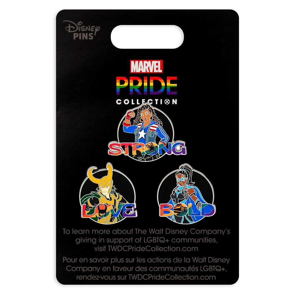 Loki, America Chavez and Valkyrie Pin Set &ndash; Marvel Pride Collection
