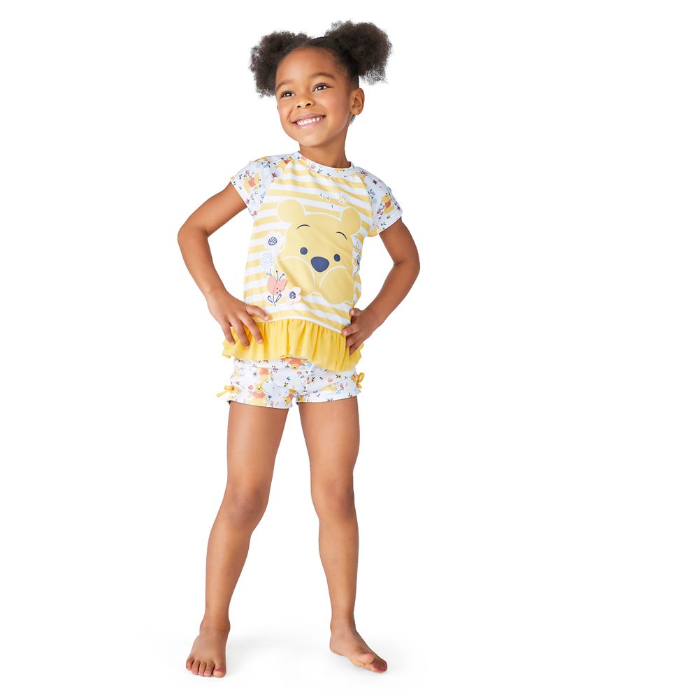 Winnie the Pooh Rash Guard Swimsuit for Girls