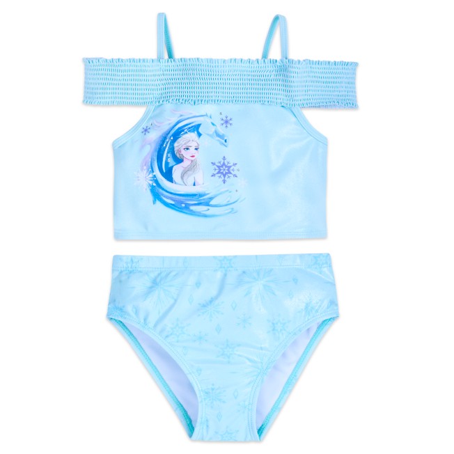 Disney Frozen 2 Official Girls Swimsuits One/Two Piece Swimwear 3-8 Years Elsa & Anna Characters Full Back and Front Patterned