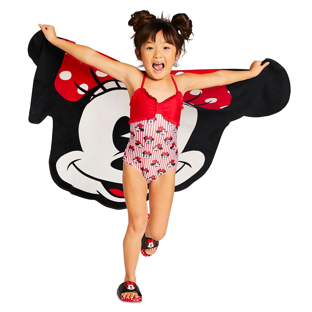 Minnie Mouse Striped Swimsuit for Girls