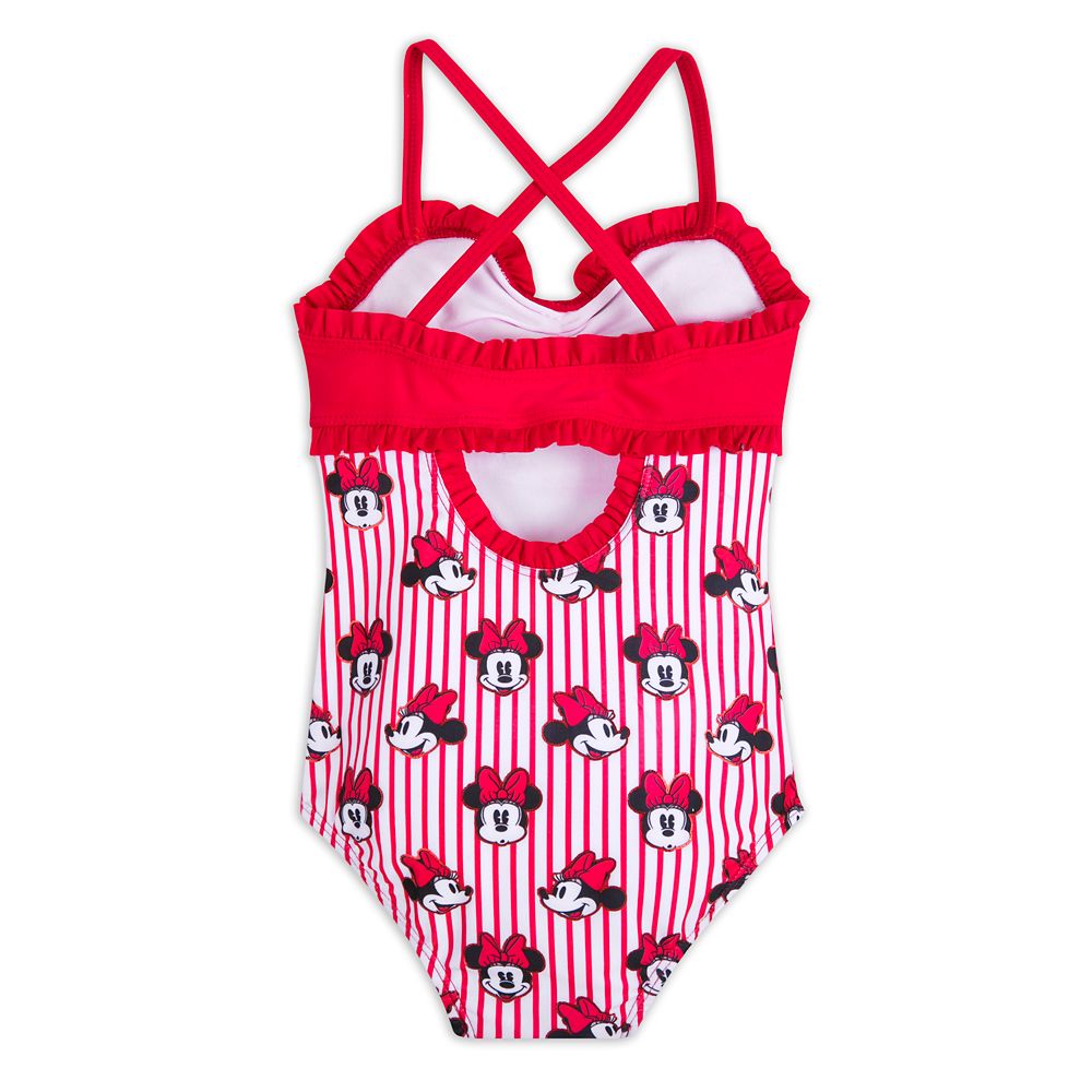 Minnie Mouse Striped Swimsuit for Girls