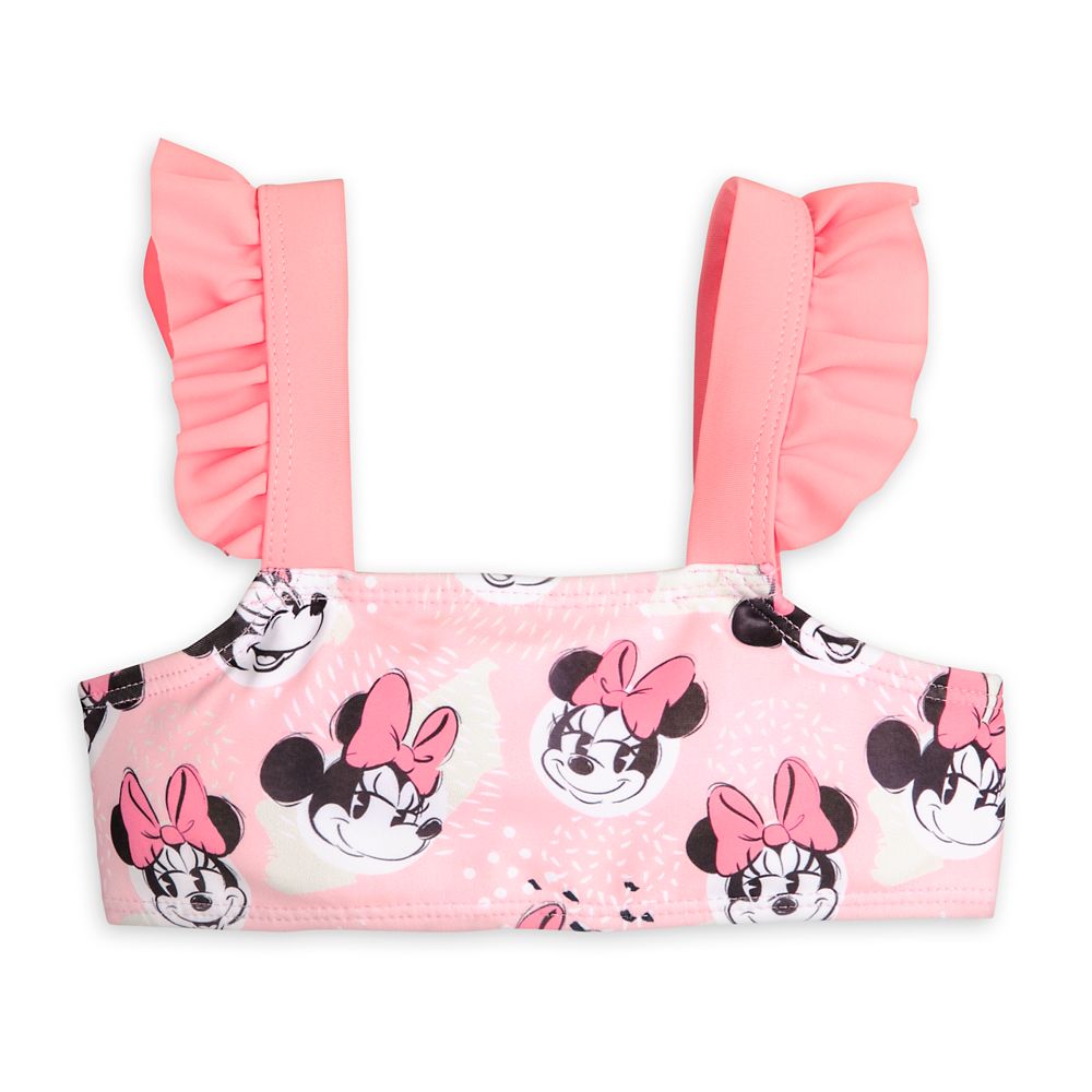 Minnie Mouse Pink Swimsuit and Hair Scrunchie Set for Girls