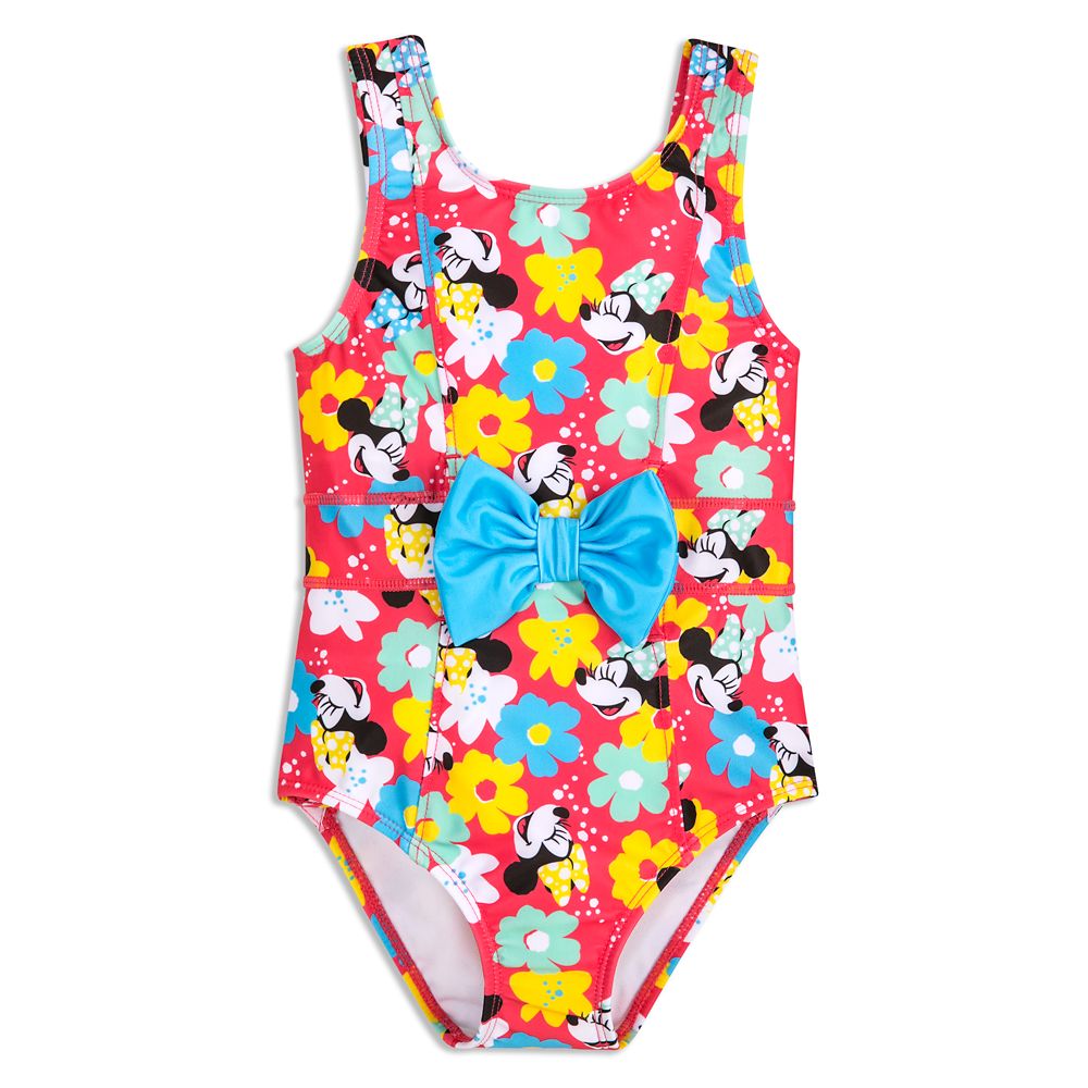 M&s girls swimsuit swimming costume Minnie Mouse red 1 2 3 4 5 new 