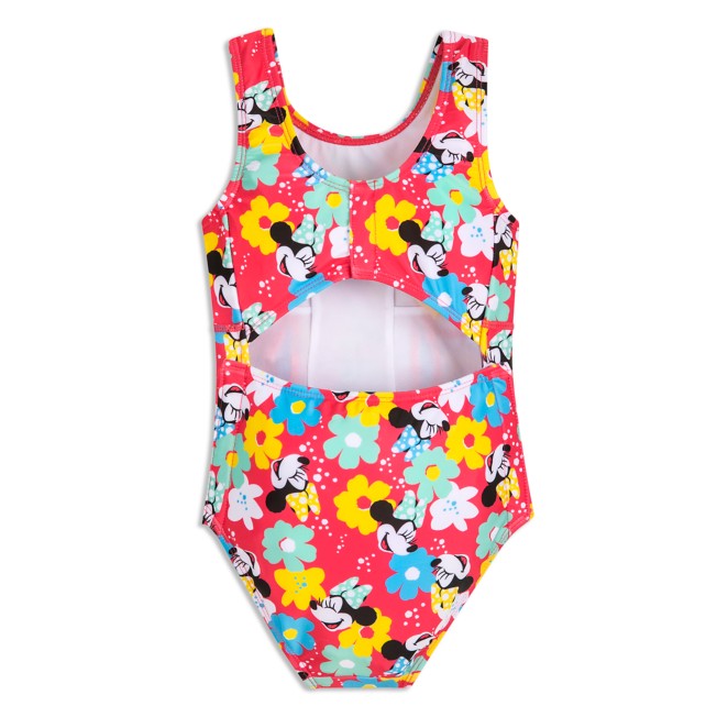DISNEY Minnie Mouse Toddler Girls SUMMER FUN Beach Bathing Suit Swimsuit UPF 50+ 