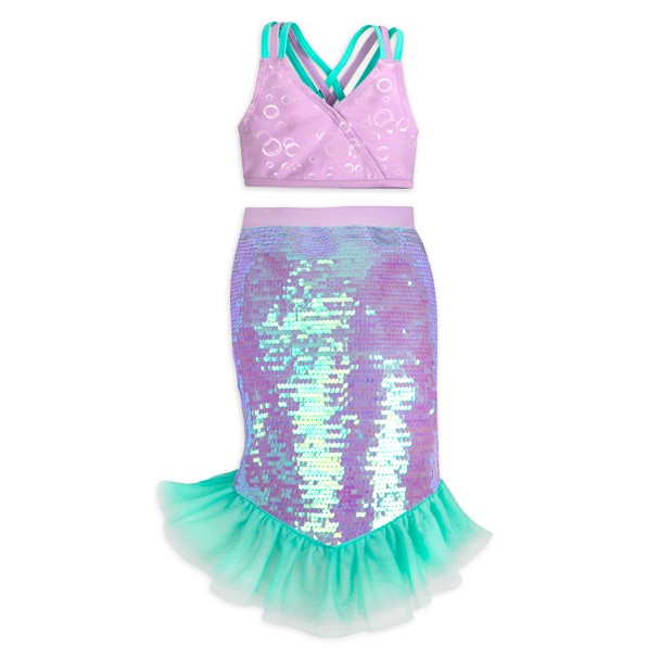 NWT Disney Store Ariel Deluxe Swimsuit Little Mermaid many sizes Girls 