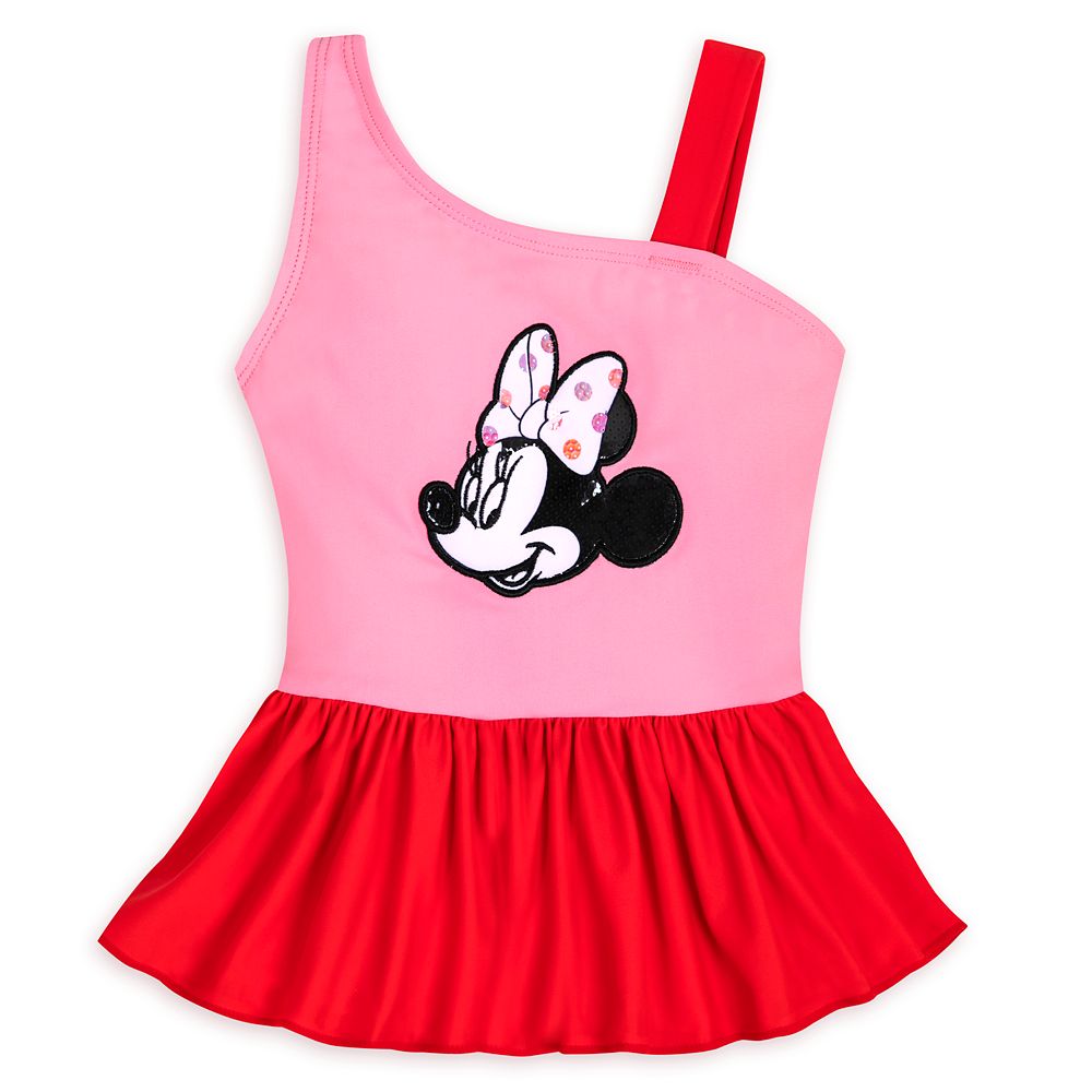 Minnie Mouse Red Two-Piece Swimsuit for Girls