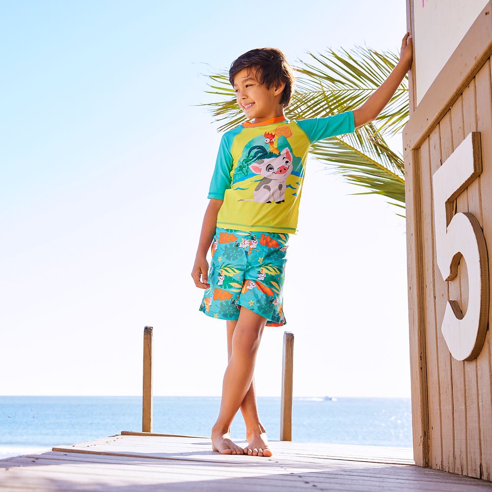 Pua and Hei Hei Swim Trunks for Kids – Moana