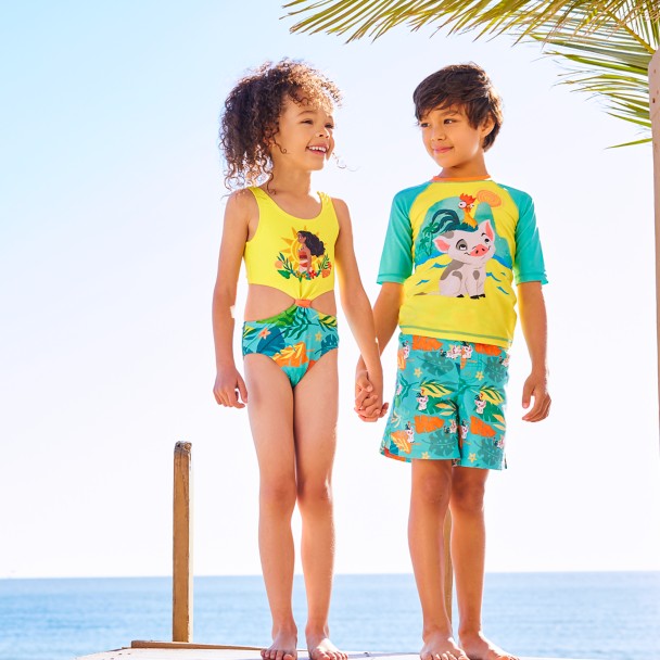 Pua and Hei Hei Swim Trunks for Kids – Moana
