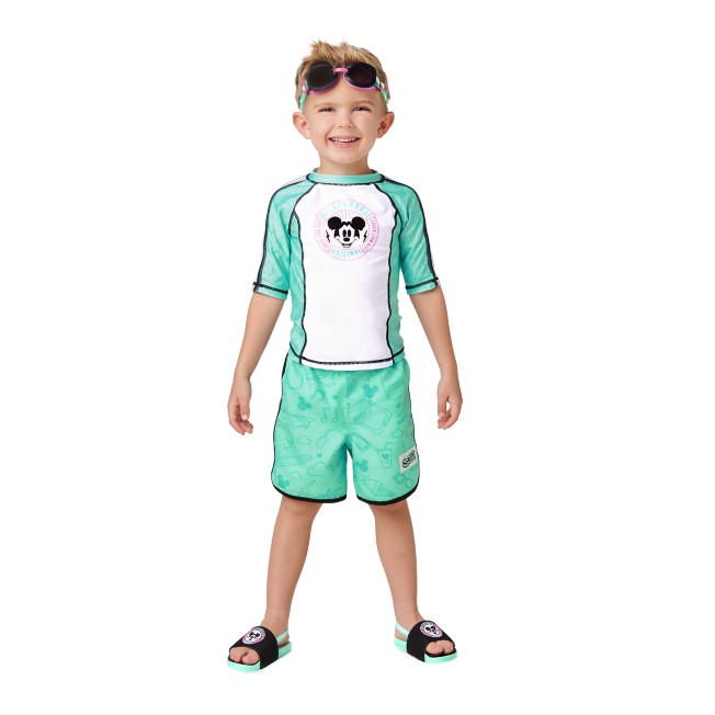 Disney Store Mickey Mouse Swim Trunks Swimsuit 50 UV Protection Boys 2 3 