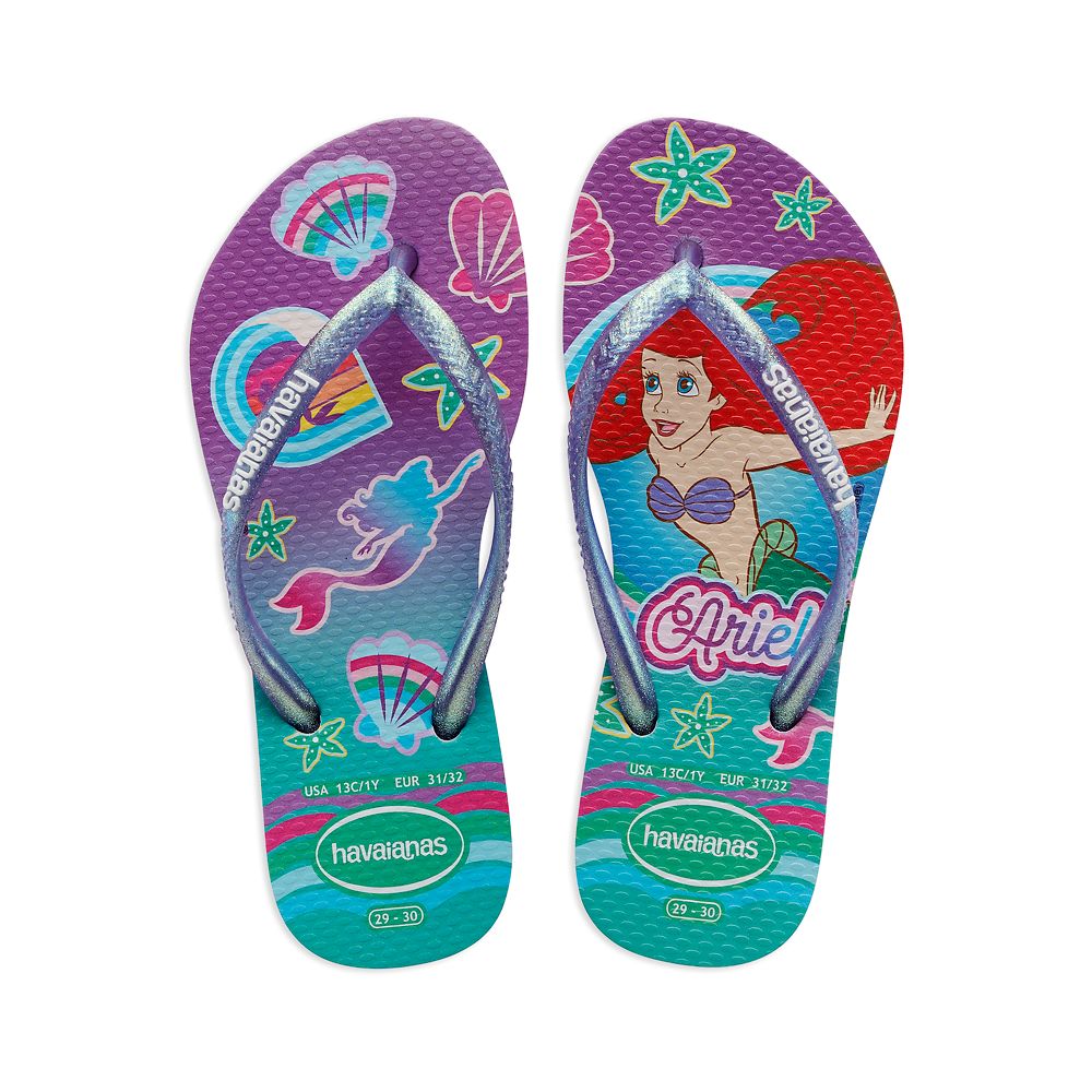 Ariel Flip Flops for Kids by Havaianas – The Little Mermaid